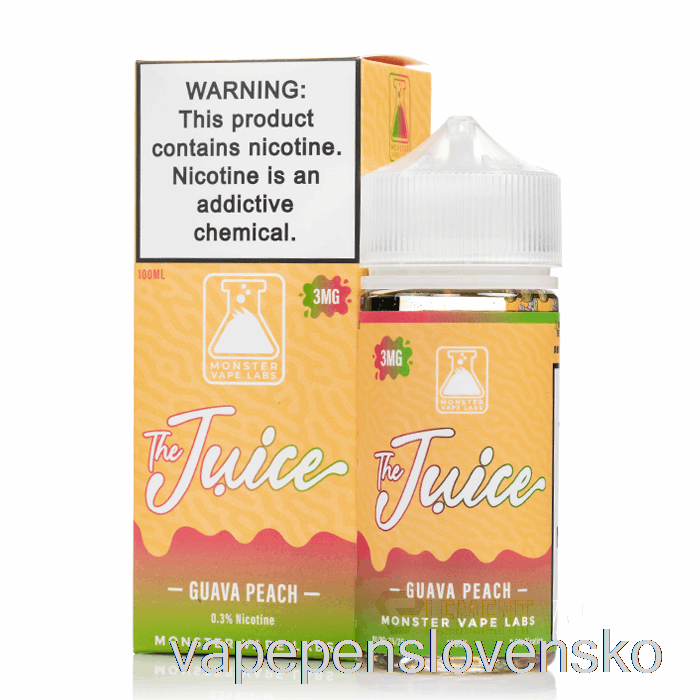 Guava Broskyňa - šťava - 100ml 0mg Vape Bez Nikotinu